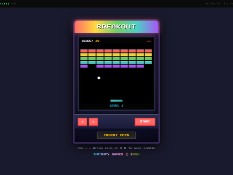 Breakout game screenshot