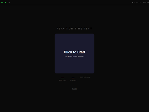 Reaction Test game screenshot